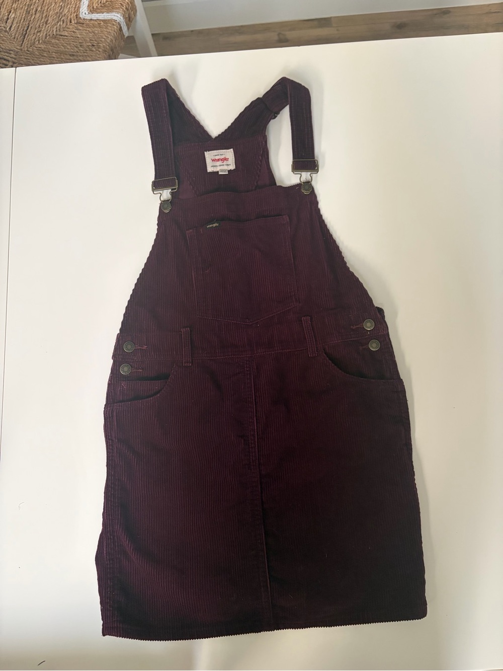 Wrangler Plum Corduroy Overall Dress